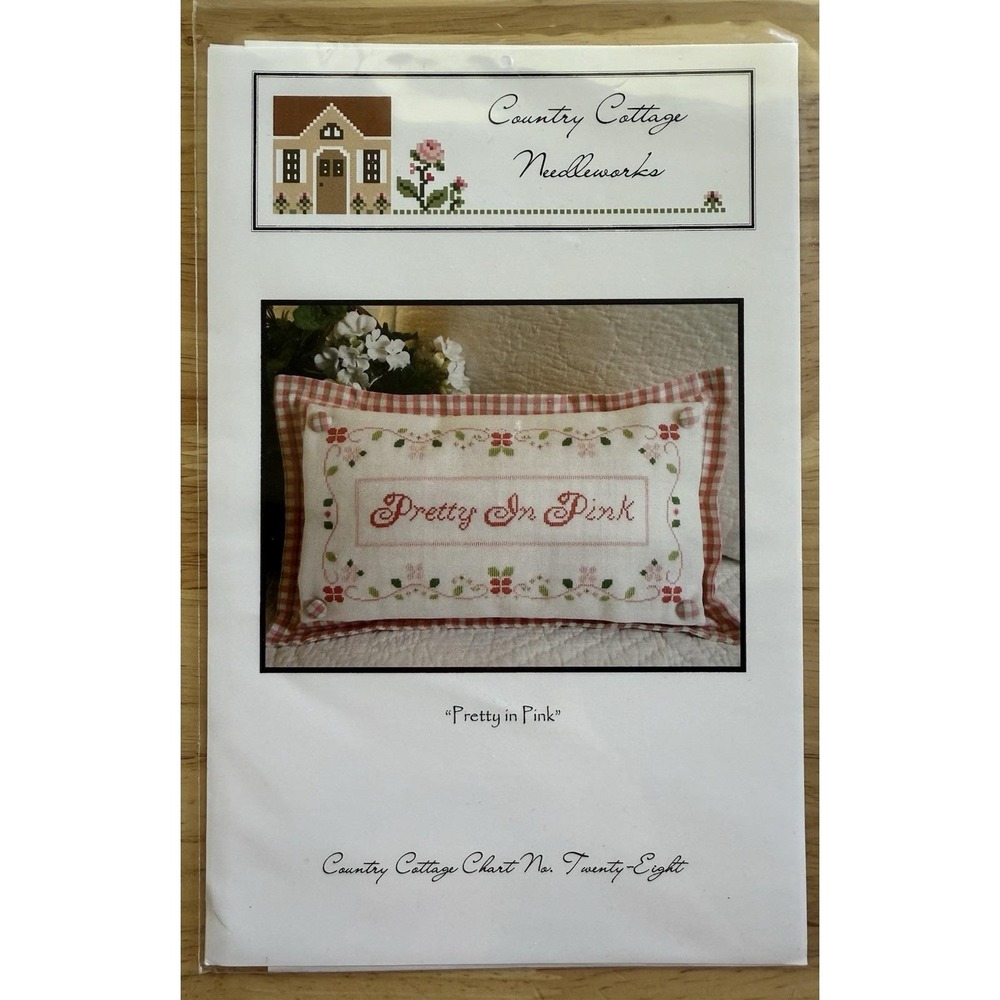 COUNTRY COTTAGE NEEDLEWORKS Counted Cross Stitch Chart PRETTY IN PINK